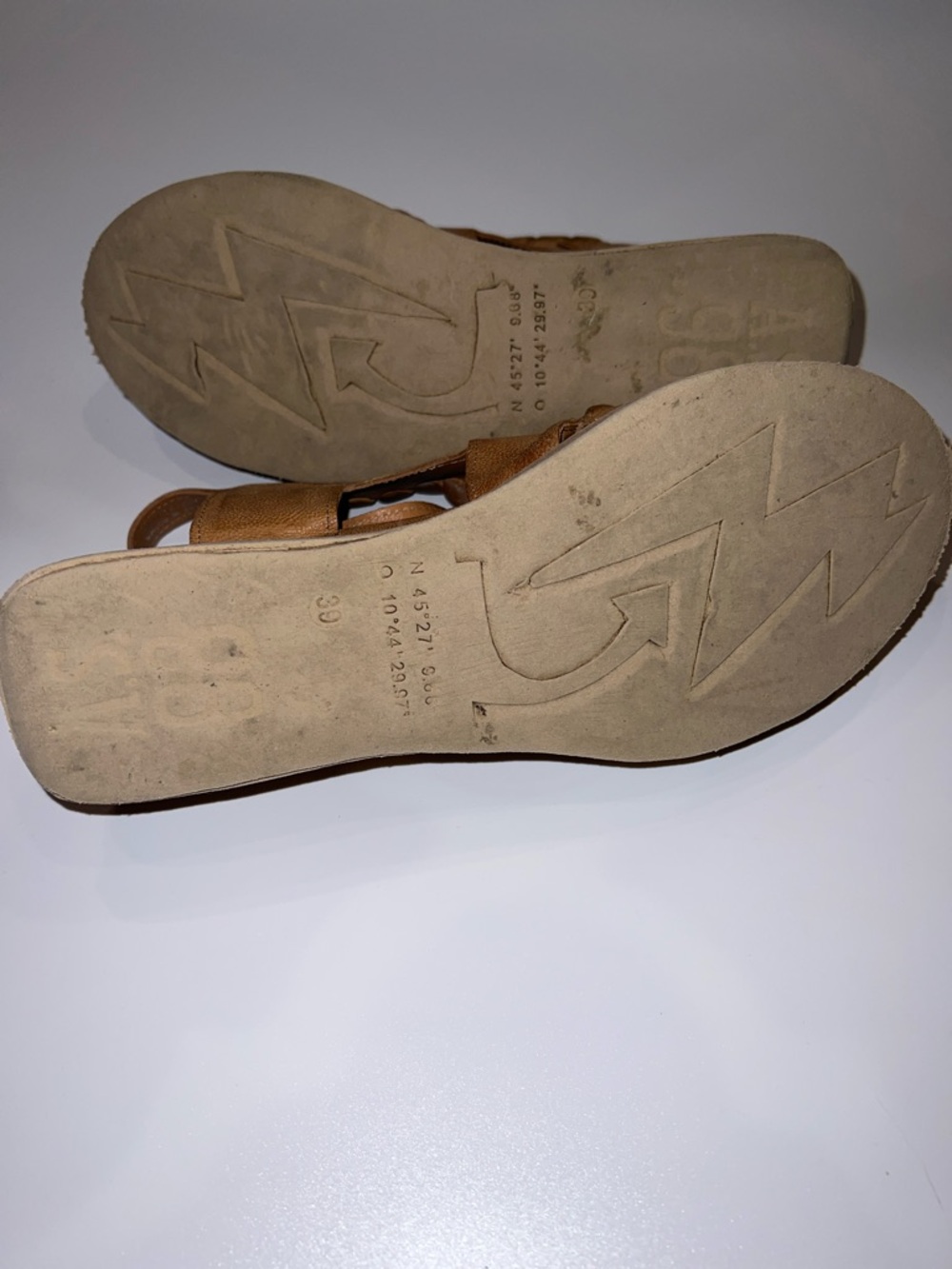 NWT A.S.98 LUMY PLATFORM LEATHER SANDAL IN CAMEL COLOR SIZE EU39/US9 - Picture 14 of 15
